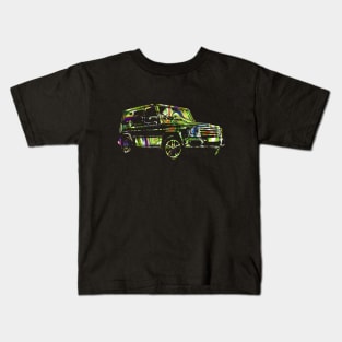 G wagon abstract psychedelic colorful Kids T-Shirt